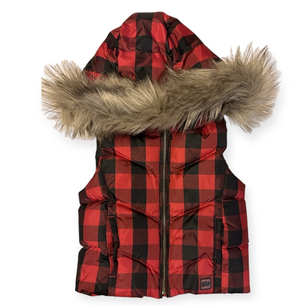 GAP Buffalo Plaid Puffer Vest